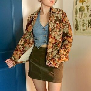 Coldwater Creek tweed floral blazer jacket with pockets!